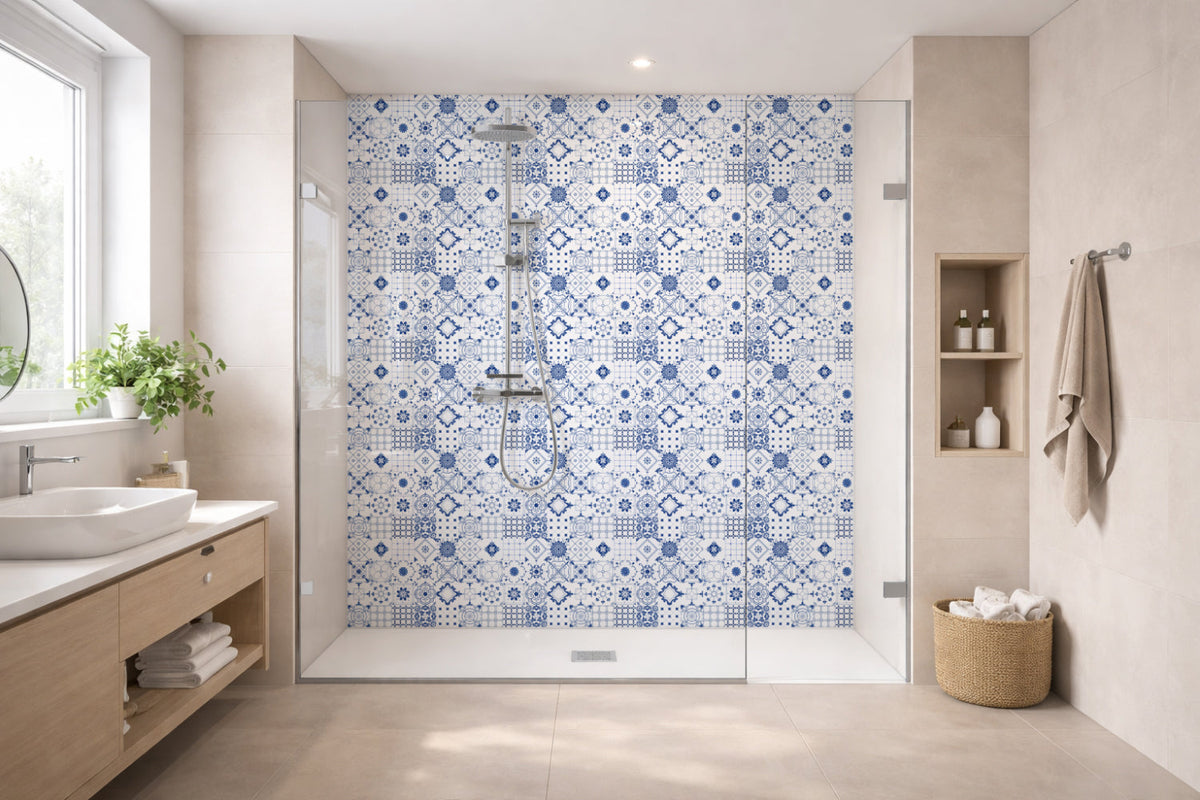 Toilettenrückwand Patchwork