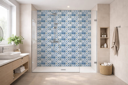 Toilettenrückwand Patchwork