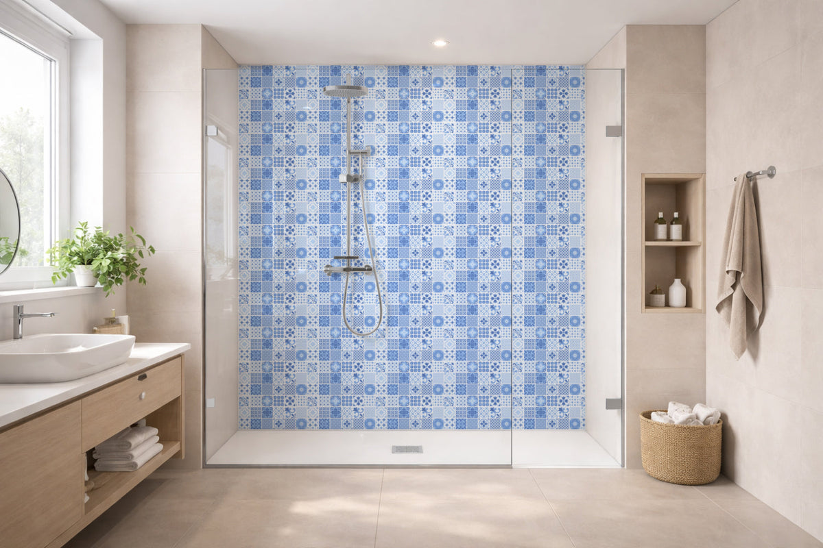 Toilettenrückwand Patchwork