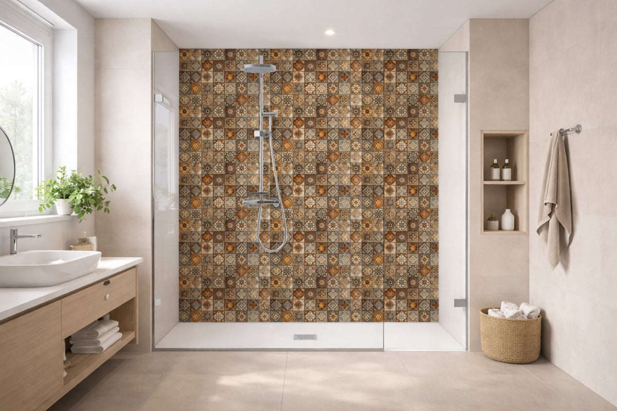 Toilettenrückwand Patchwork
