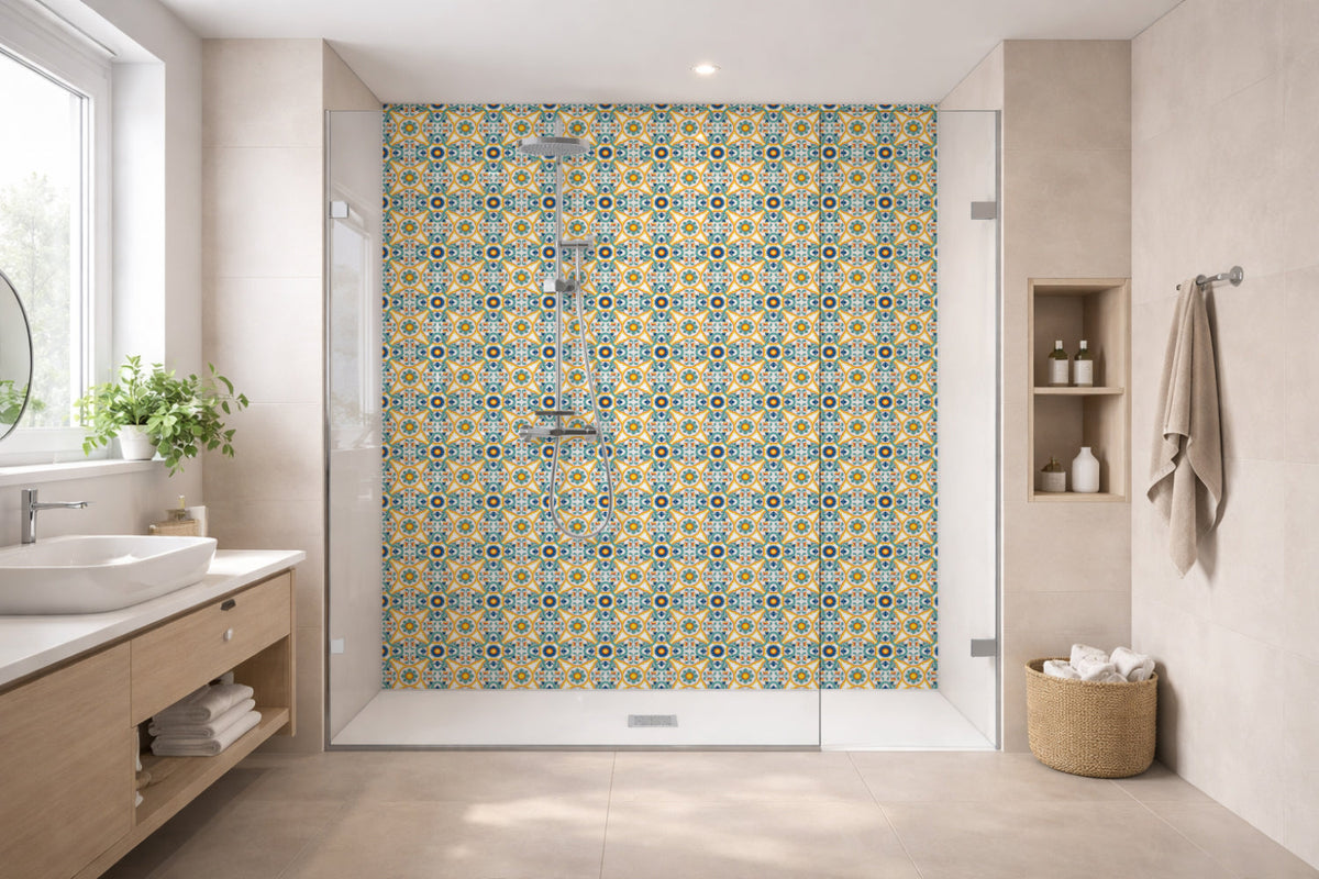 Toilettenrückwand Patchwork