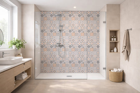 Toilettenrückwand Patchwork