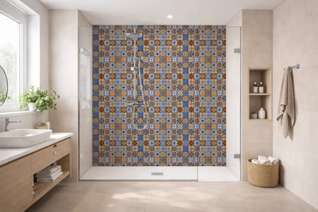 Toilettenrückwand Patchwork