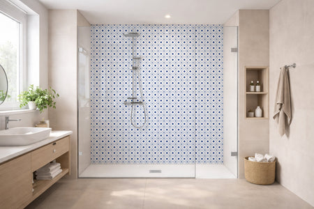 Toilettenrückwand Patchwork