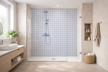 Toilettenrückwand Patchwork