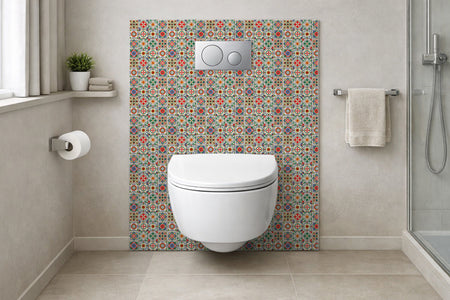 Toilettenrückwand Patchwork