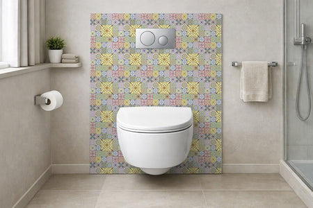Toilettenrückwand Patchwork