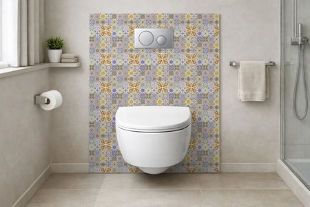 Toilettenrückwand Patchwork