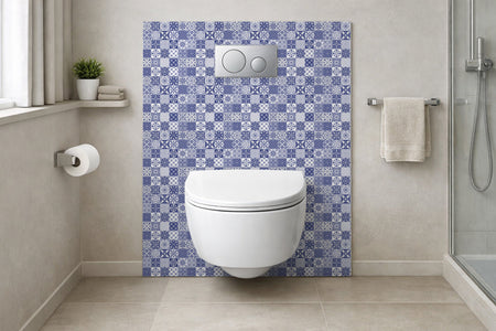 Toilettenrückwand Patchwork