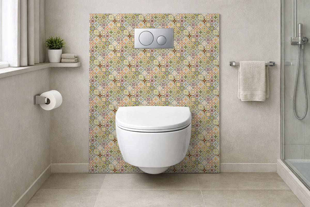 Toilettenrückwand Patchwork