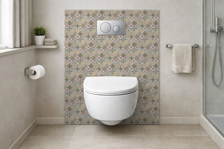 Toilettenrückwand Patchwork