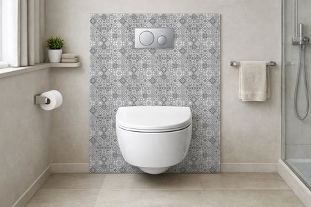 Toilettenrückwand Patchwork