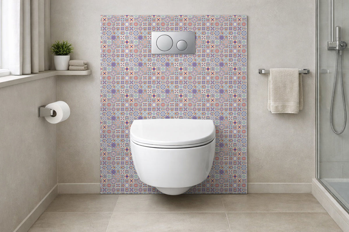 Toilettenrückwand Patchwork