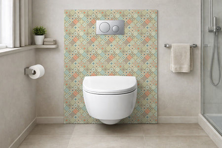 Toilettenrückwand Patchwork