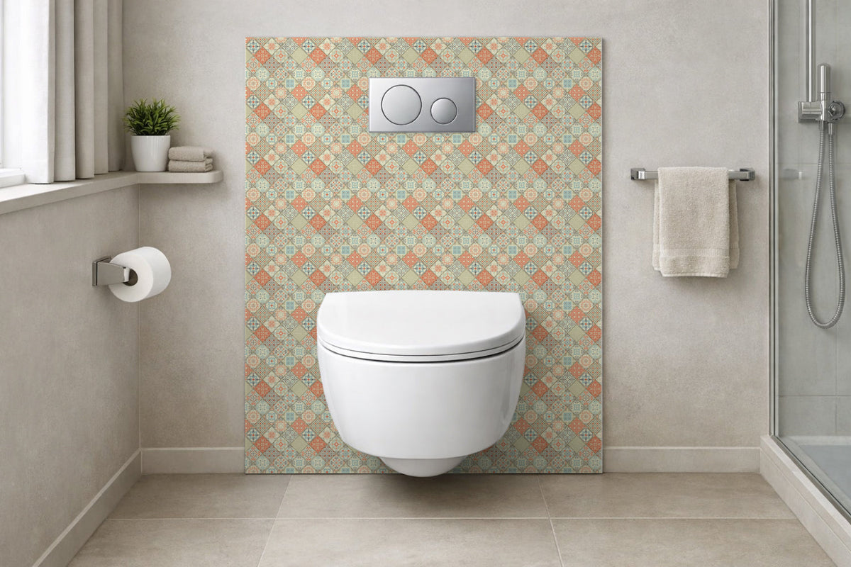 Toilettenrückwand Patchwork