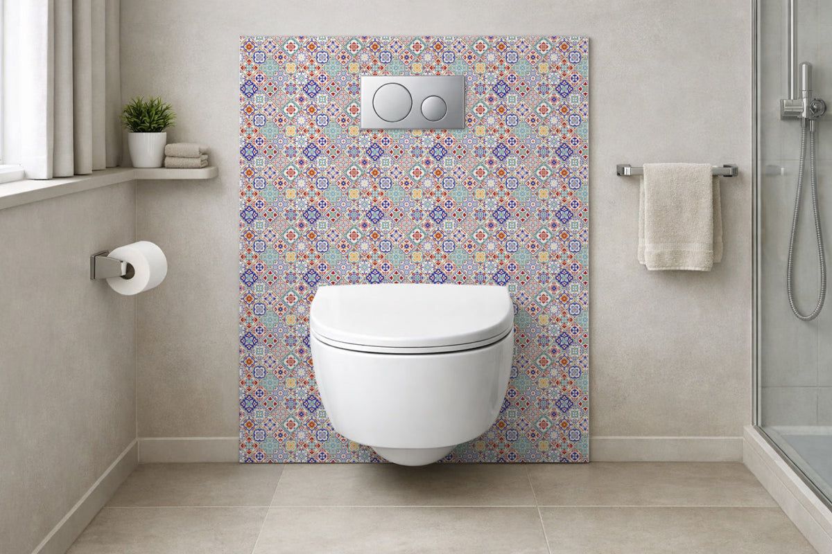 Toilettenrückwand Patchwork