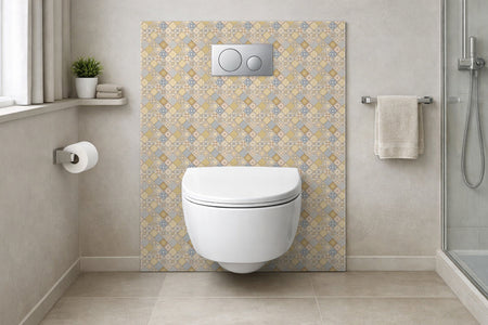 Toilettenrückwand Patchwork