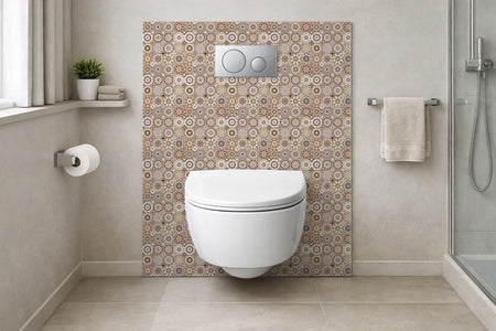 Toilettenrückwand Patchwork