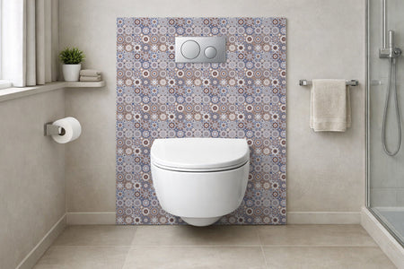 Toilettenrückwand Patchwork