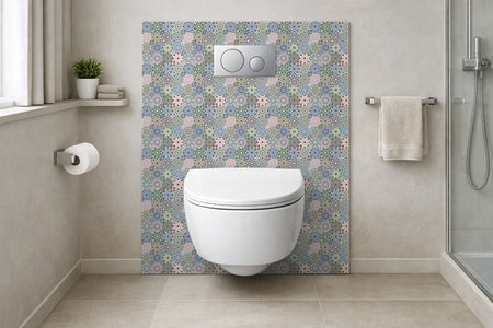 Toilettenrückwand Patchwork