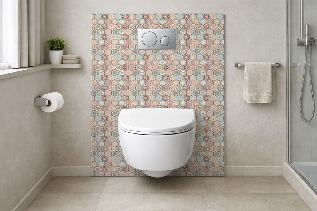 Toilettenrückwand Patchwork