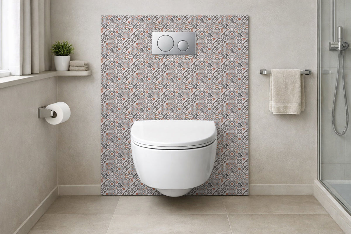 Toilettenrückwand Patchwork