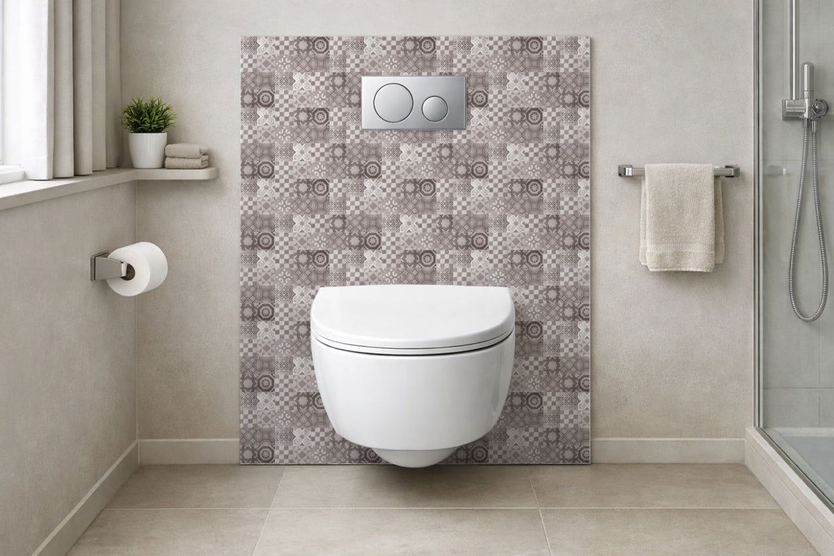 Toilettenrückwand Patchwork