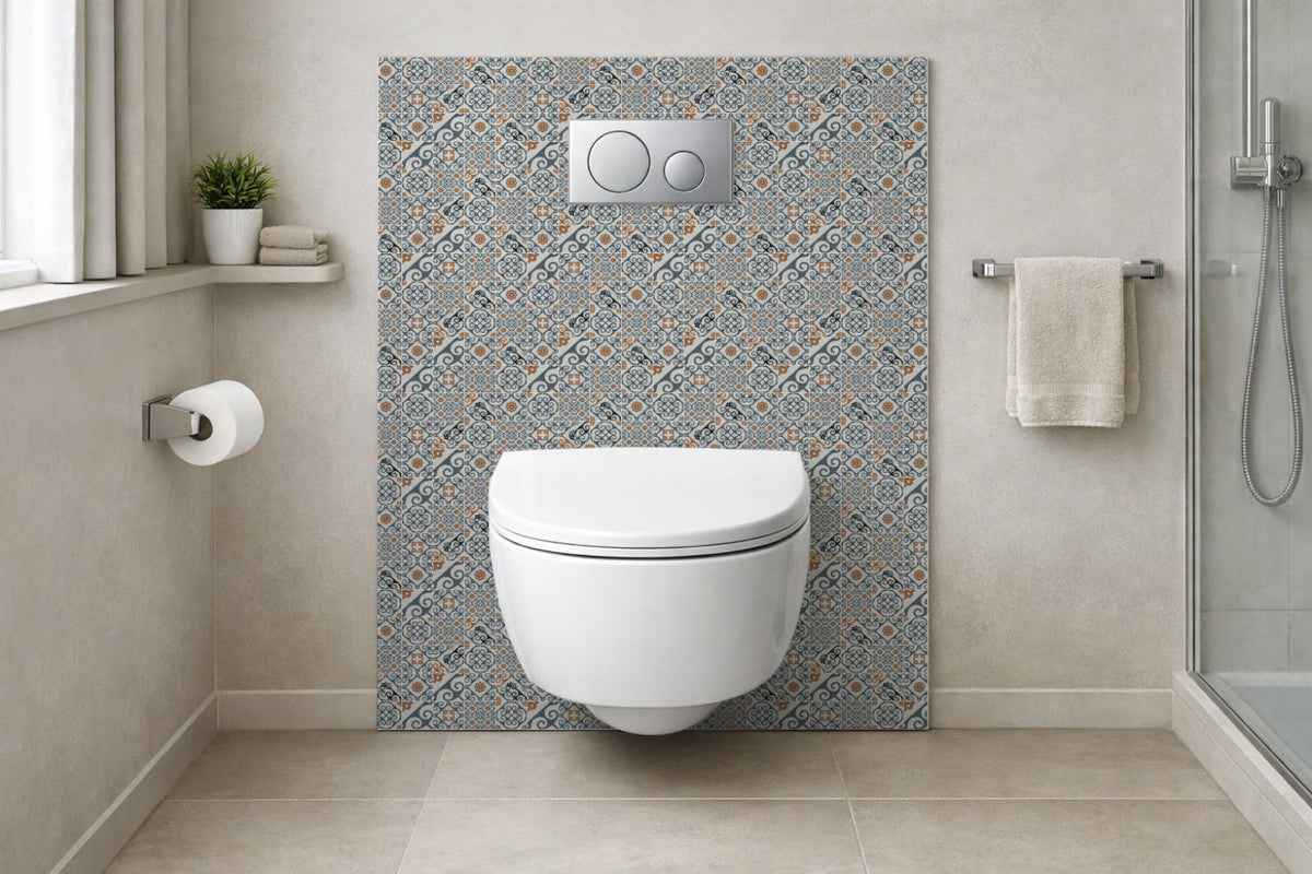 Toilettenrückwand Patchwork