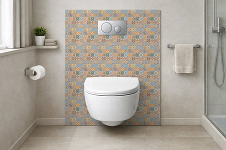Toilettenrückwand Patchwork