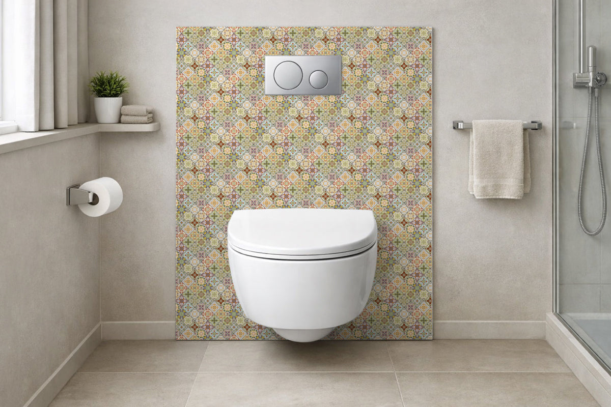 Toilettenrückwand Patchwork