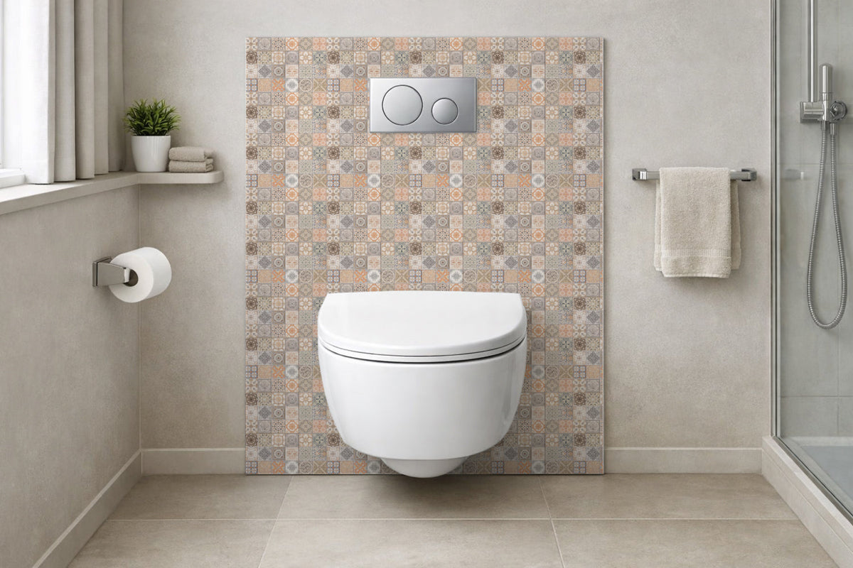 Toilettenrückwand Patchwork