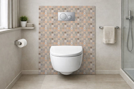 Toilettenrückwand Patchwork
