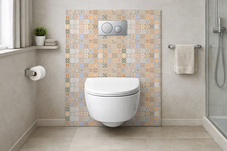 Toilettenrückwand Patchwork