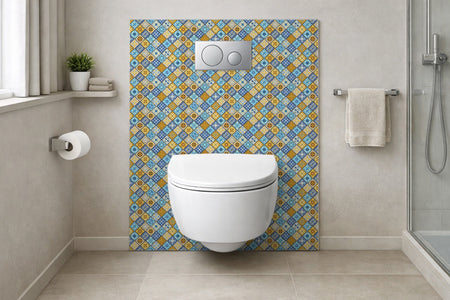 Toilettenrückwand Patchwork