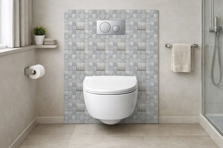 Toilettenrückwand Patchwork
