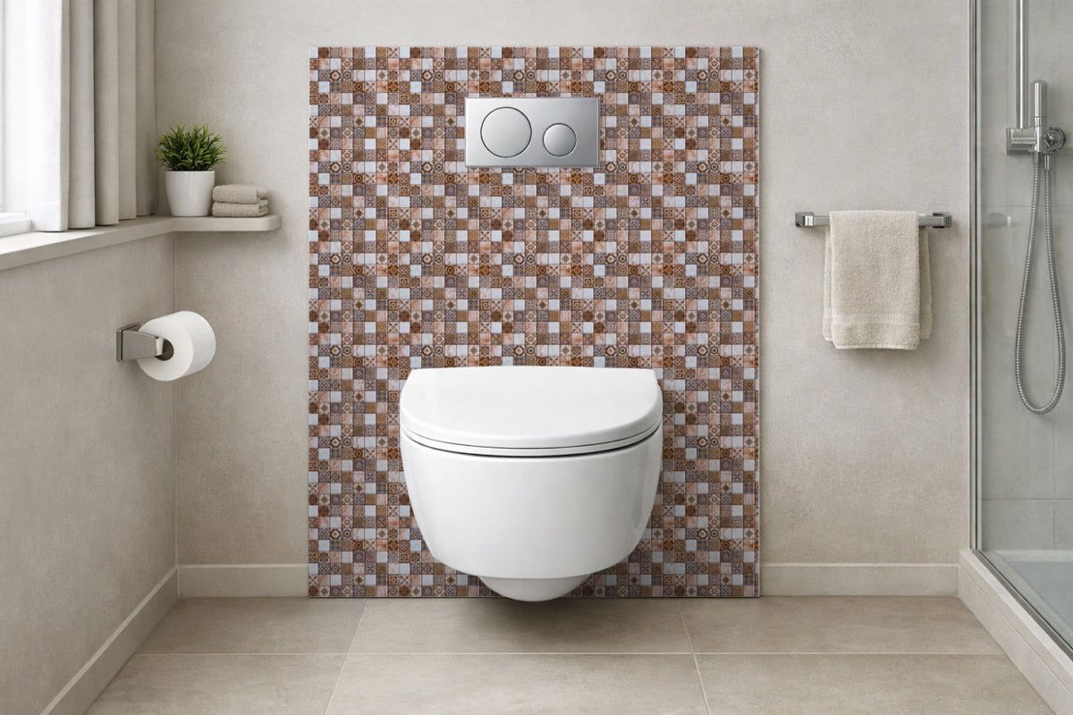 Toilettenrückwand Patchwork
