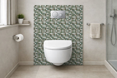 Toilettenrückwand Patchwork