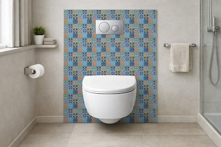Toilettenrückwand Patchwork