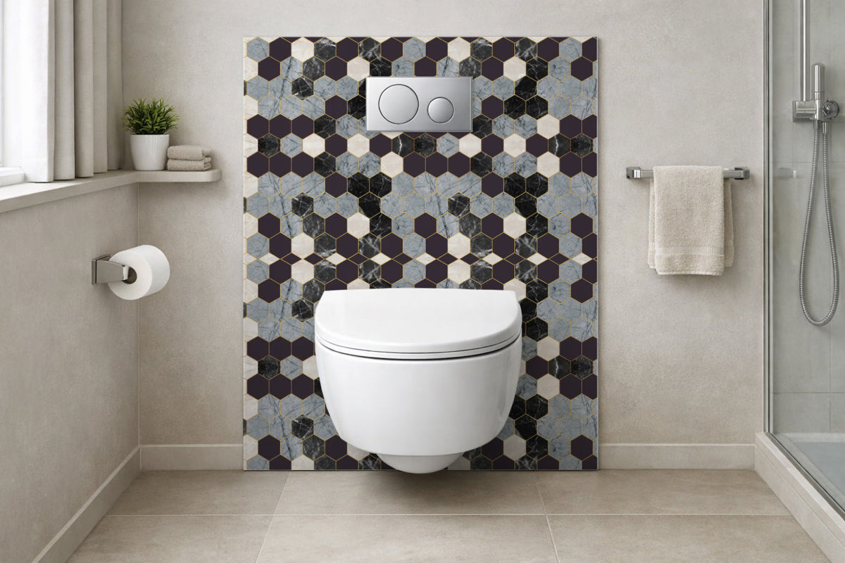 Toilettenrückwand Patchwork