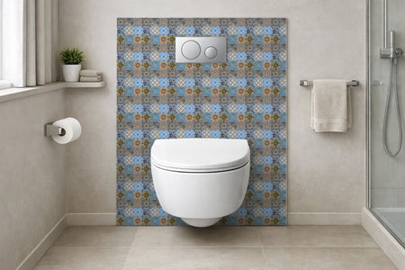 Toilettenrückwand Patchwork