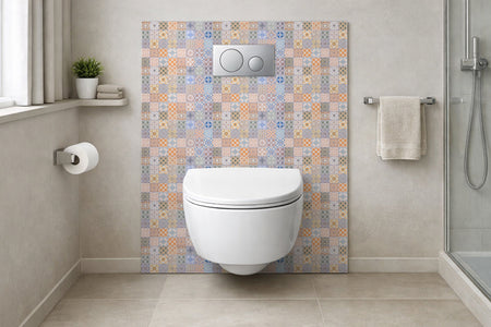 Toilettenrückwand Patchwork