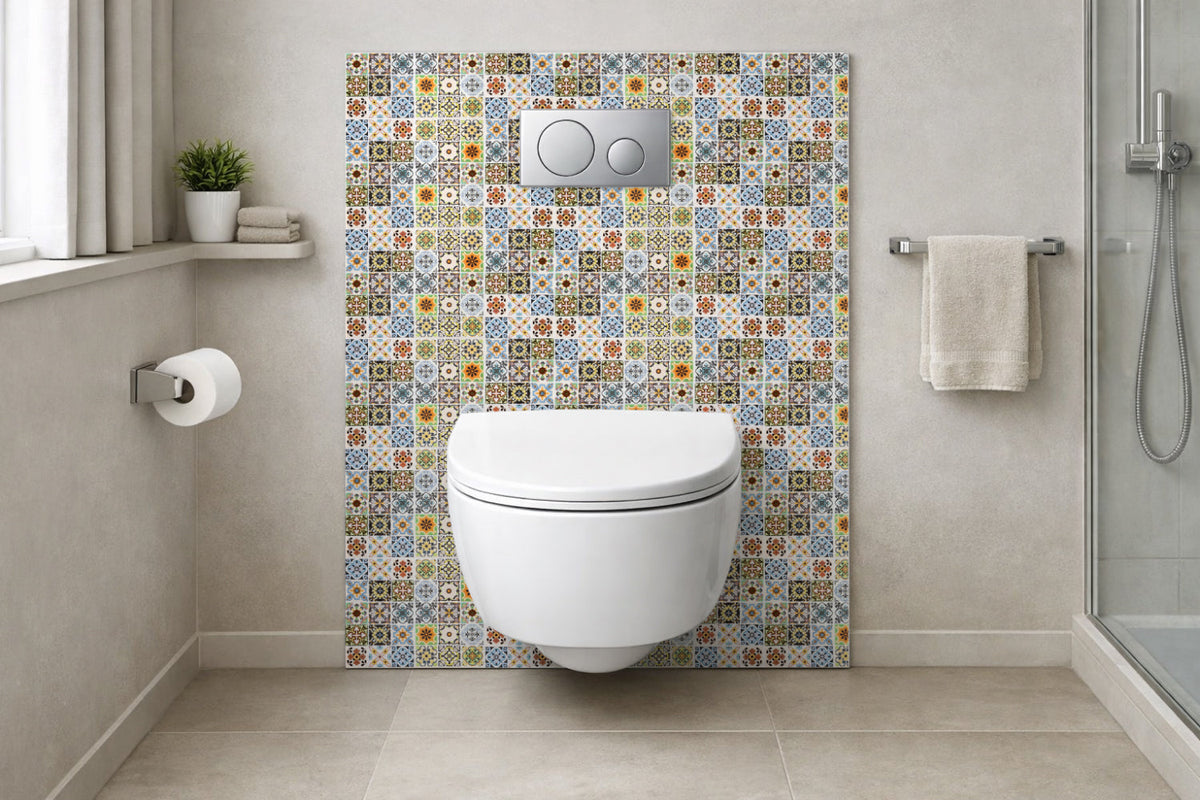 Toilettenrückwand Patchwork