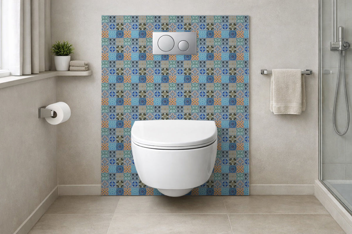 Toilettenrückwand Patchwork