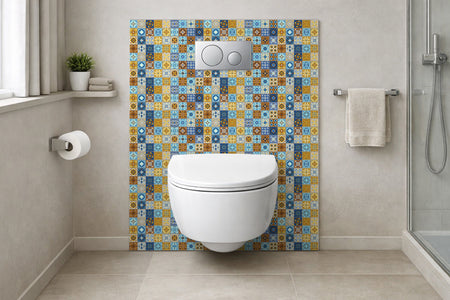 Toilettenrückwand Patchwork