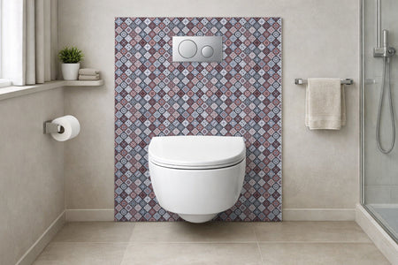 Toilettenrückwand Patchwork