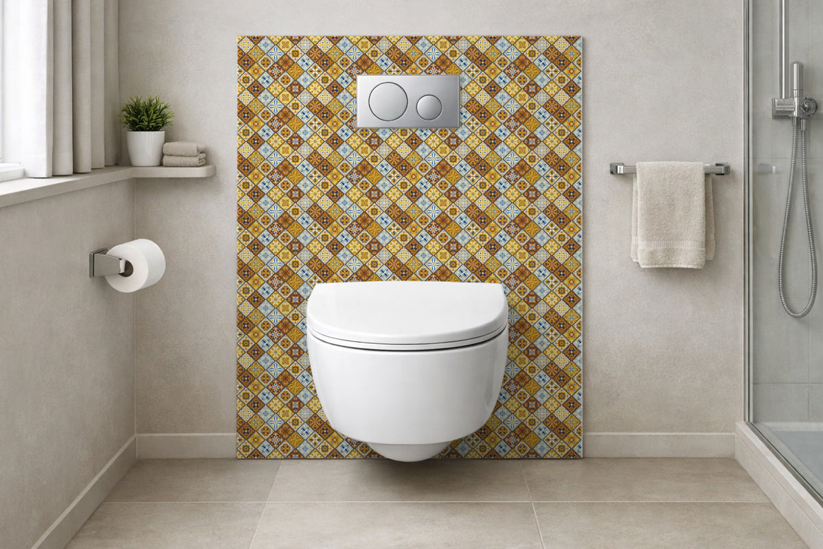 Toilettenrückwand Patchwork