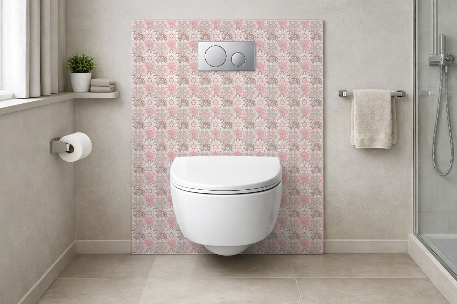 Toilettenrückwand Patchwork