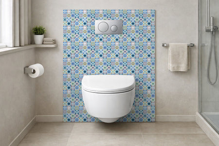 Toilettenrückwand Patchwork