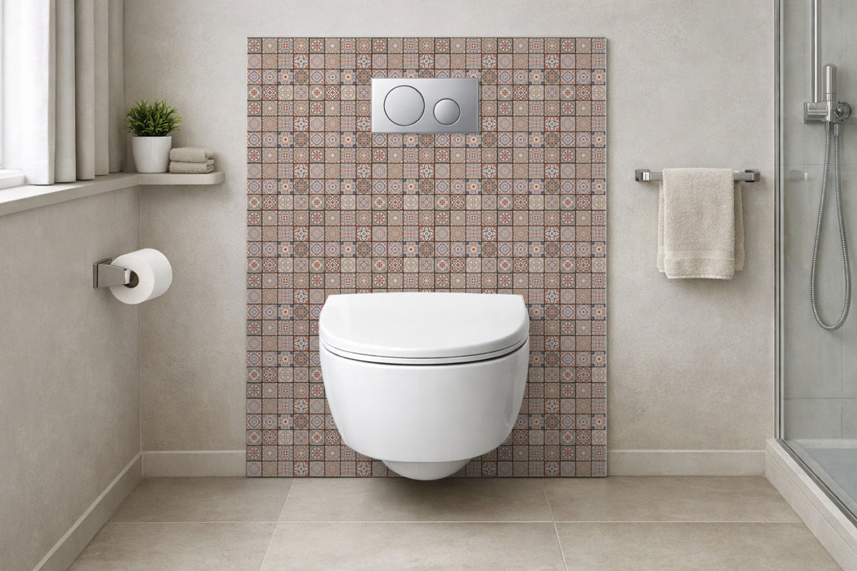 Toilettenrückwand Patchwork