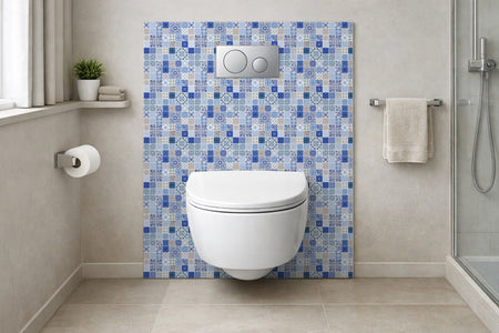 Toilettenrückwand Patchwork